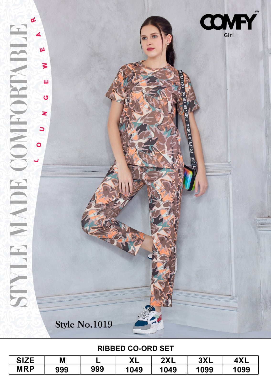 Design 1019 Comfy Rib Co Ord Set Wholesaler