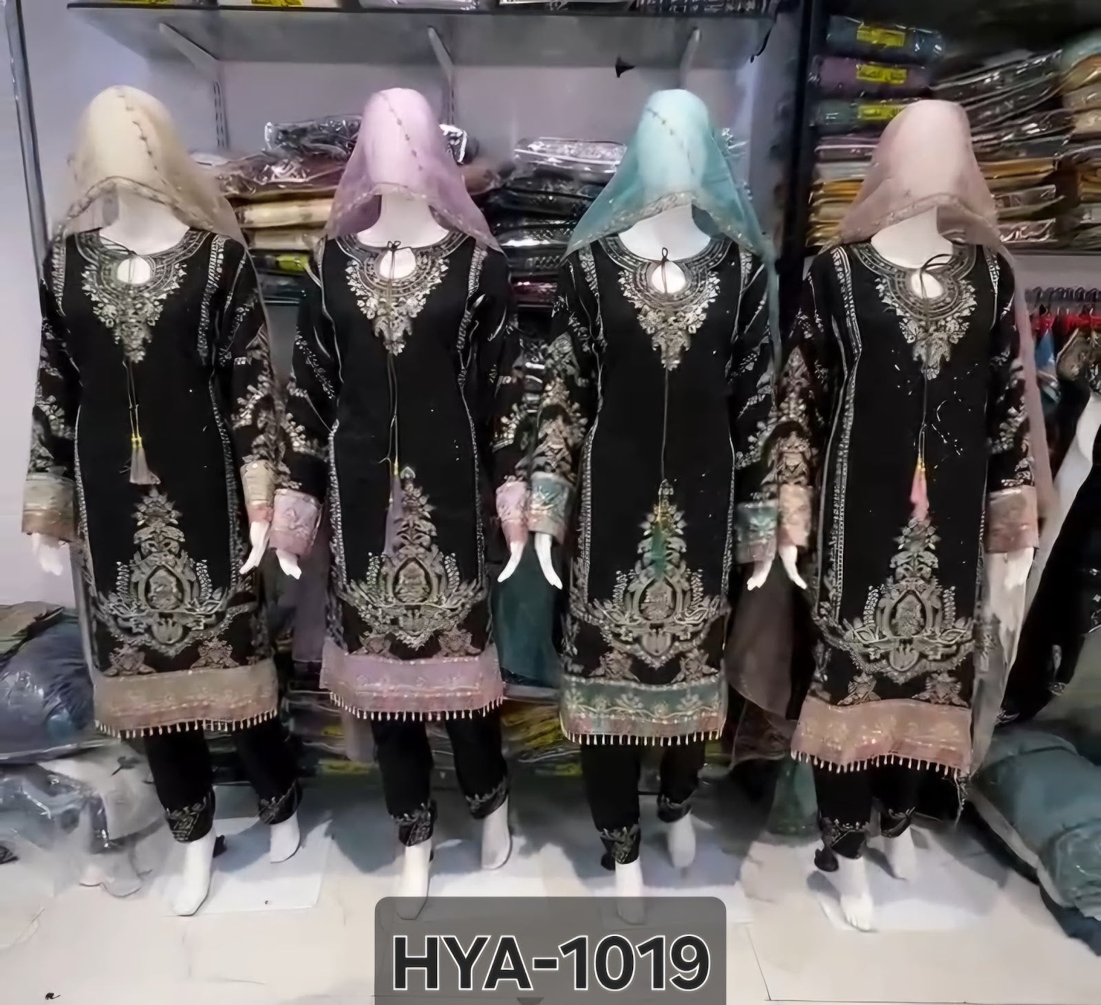 Design 1019 Hayaa Georgette Pakistani Readymade Suits Manufacturer Ahmedabad