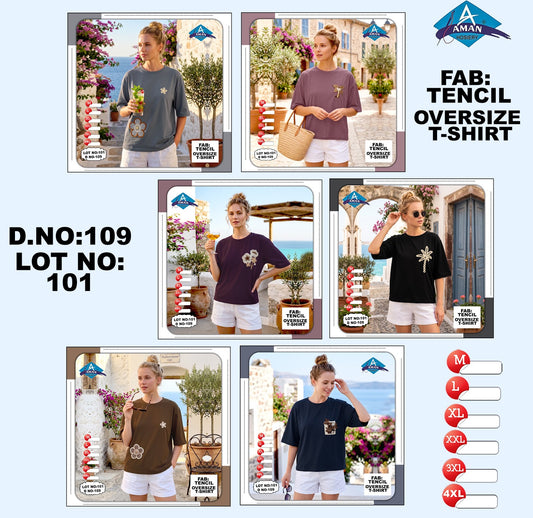 Design 101 Lot 109 Aman Tencil Women Oversized Tshirt Wholesale Price