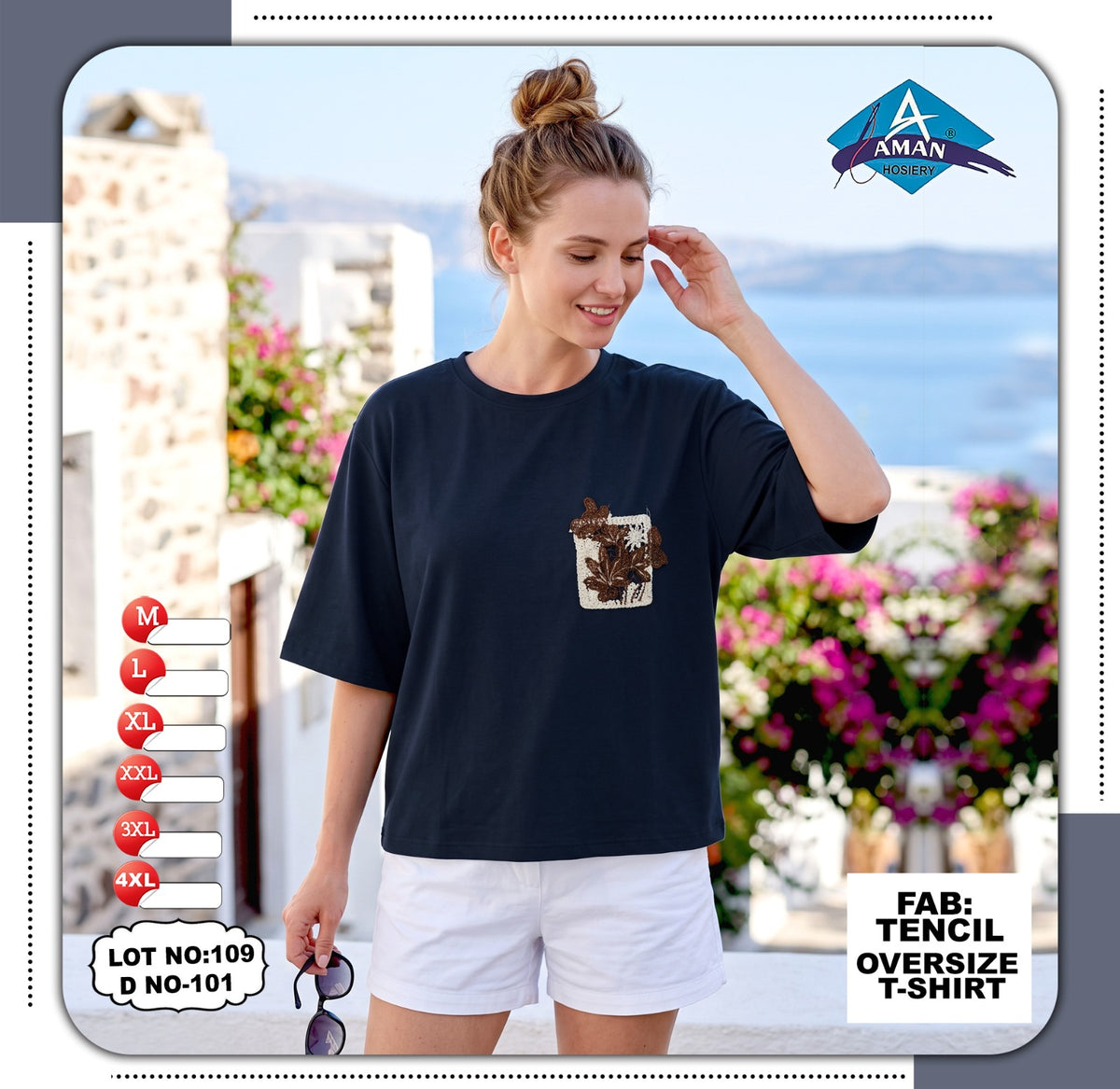 Design 101 Lot 109 Aman Tencil Women Oversized Tshirt Wholesale Price