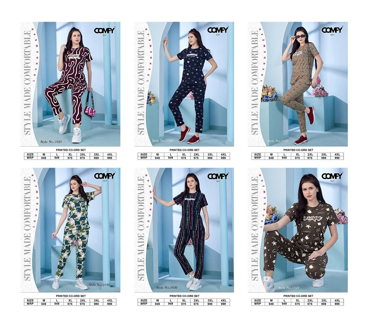 Design 1020 Comfy Cotton Co Ord Set Exporter