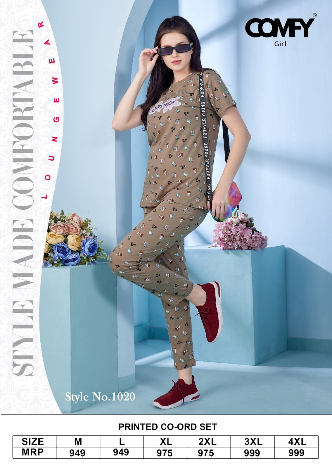 Design 1020 Comfy Cotton Co Ord Set Exporter