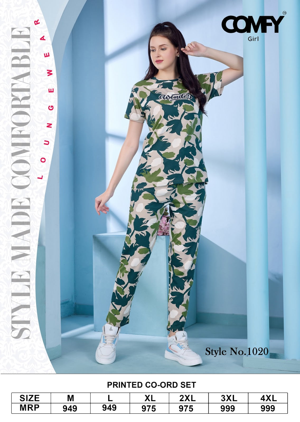 Design 1020 Comfy Cotton Co Ord Set Exporter