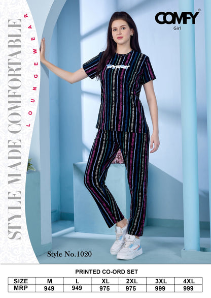 Design 1020 Comfy Cotton Co Ord Set Exporter