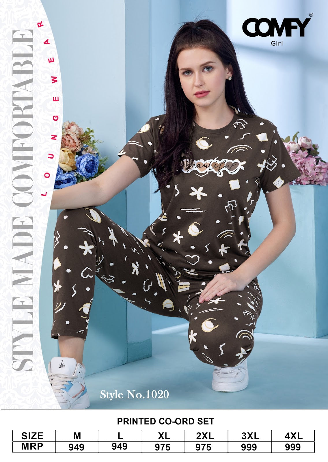 Design 1020 Comfy Cotton Co Ord Set Exporter