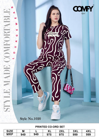 Design 1020 Comfy Cotton Co Ord Set Exporter