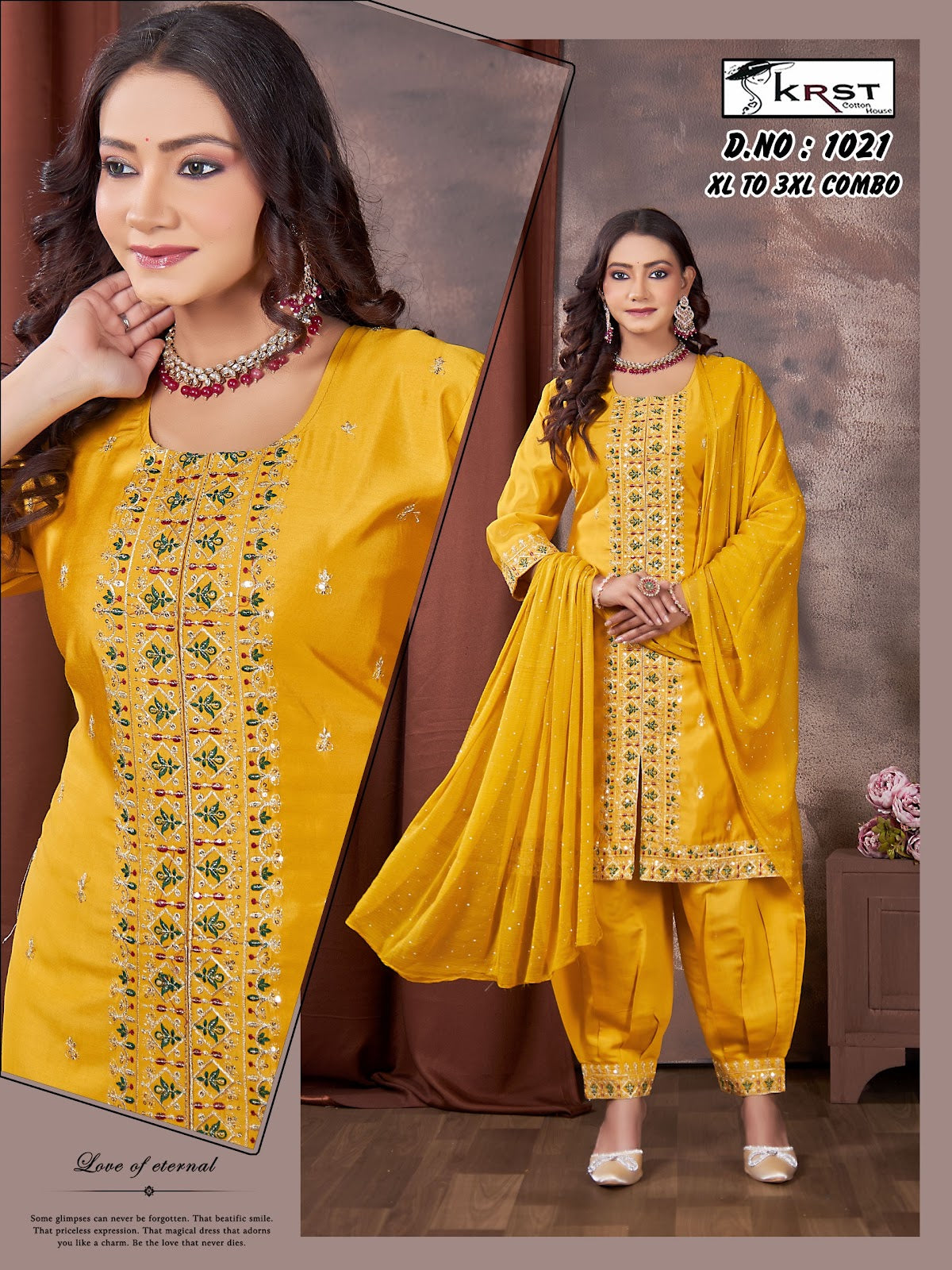 Design 1021 Krst Roman Silk Readymade Suits Wholesaler