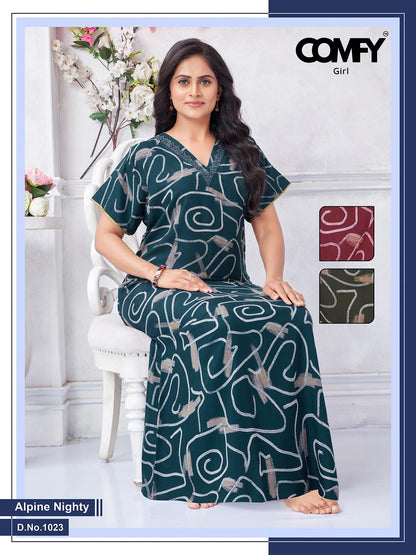 Design 1023-1024 Comfy Alpine Night Gowns Supplier
