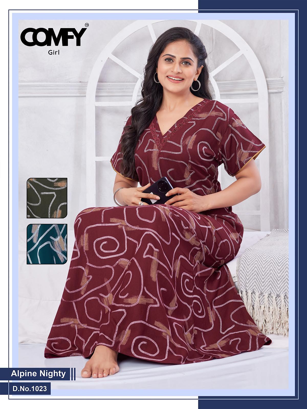 Design 1023-1024 Comfy Alpine Night Gowns Supplier