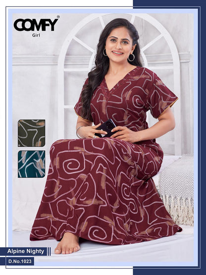 Design 1023-1024 Comfy Alpine Night Gowns Supplier