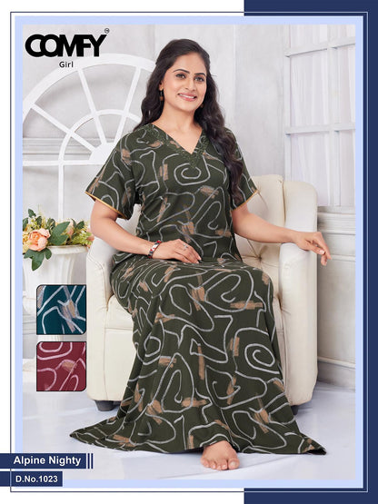 Design 1023-1024 Comfy Alpine Night Gowns Supplier