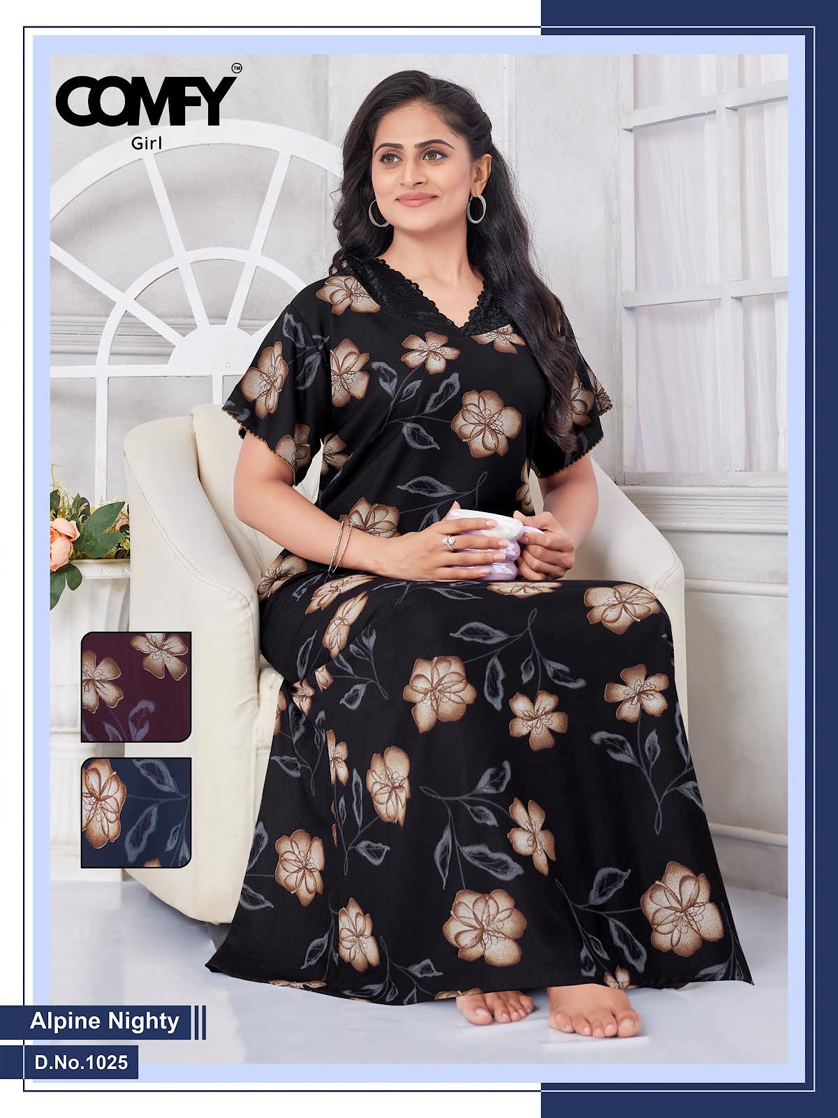 Design 1025-1026 Comfy Alpine Night Gowns Exporter