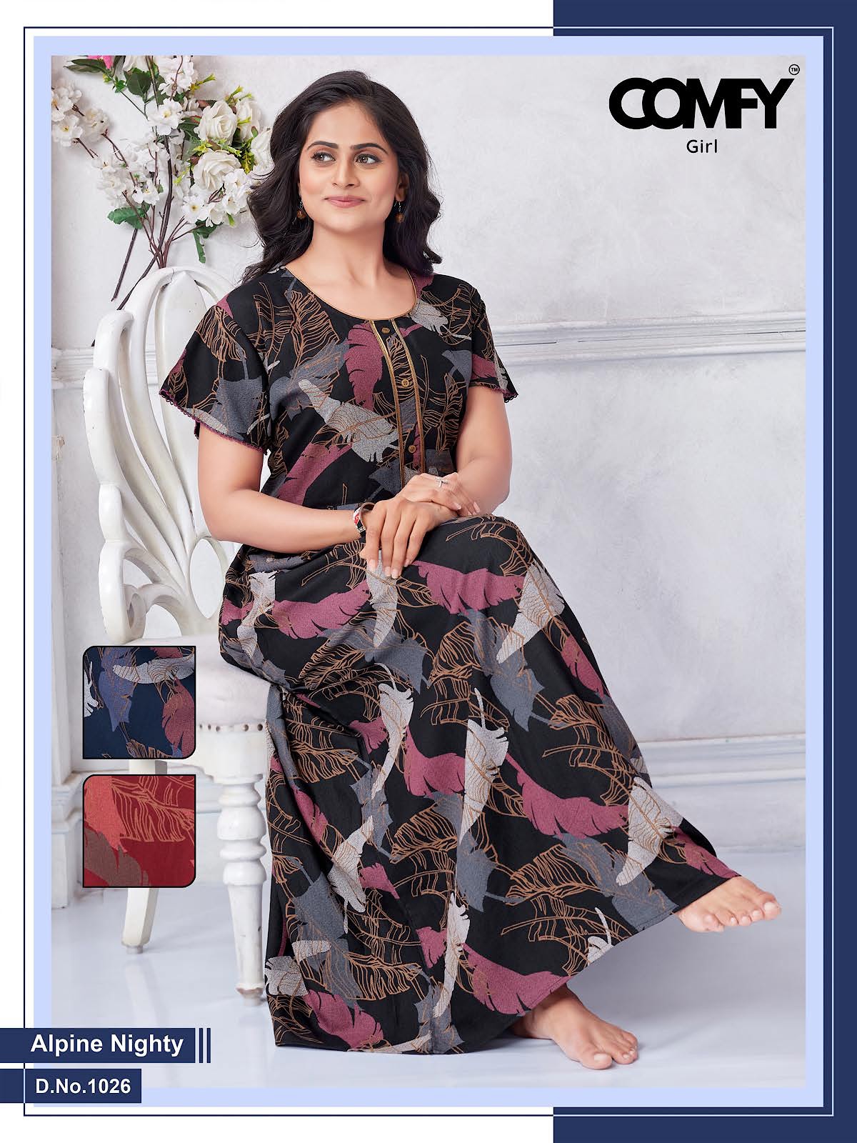 Design 1025-1026 Comfy Alpine Night Gowns Exporter