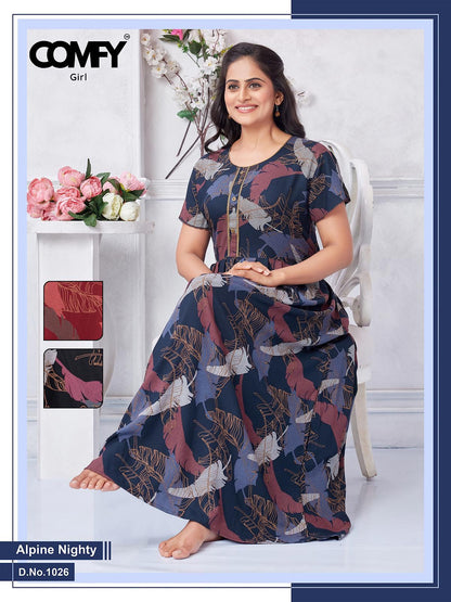Design 1025-1026 Comfy Alpine Night Gowns Exporter