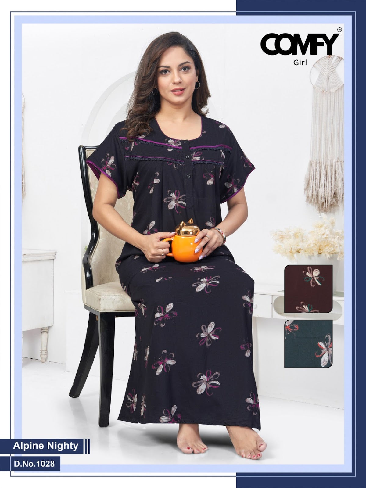 Design 1028-1029 Comfy Alpine Night Gowns Wholesaler