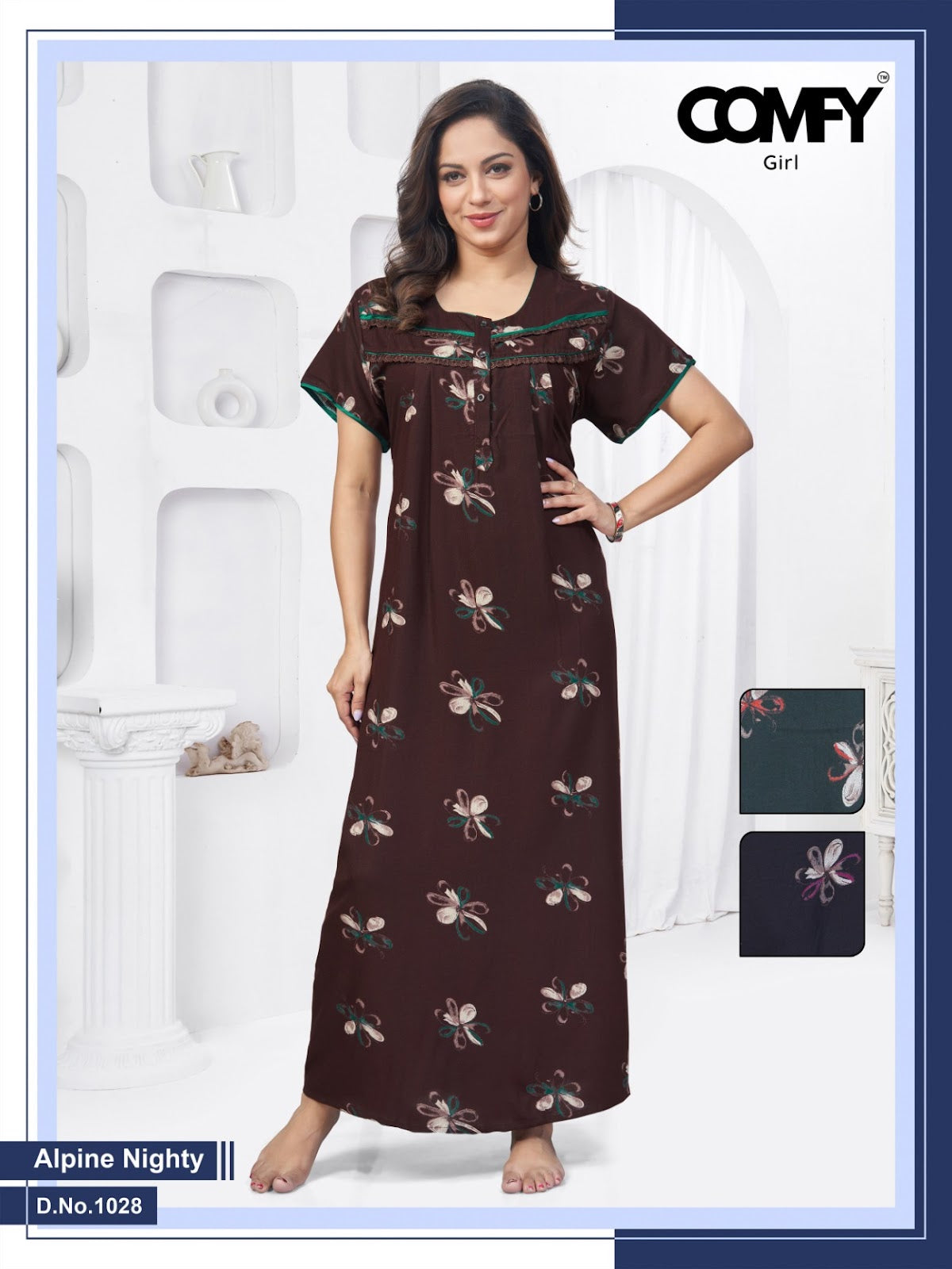 Design 1028-1029 Comfy Alpine Night Gowns Wholesaler