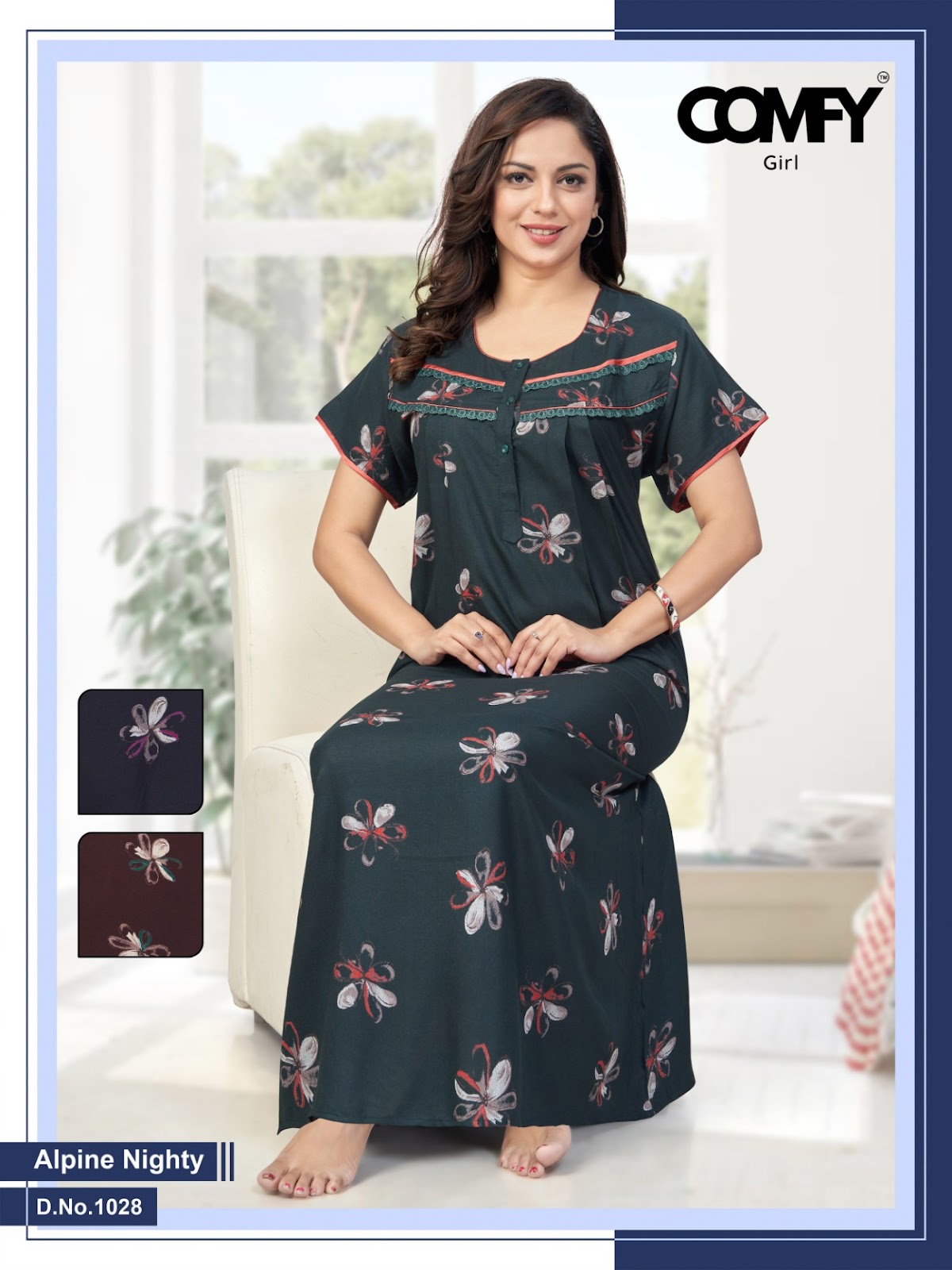 Design 1028-1029 Comfy Alpine Night Gowns Wholesaler