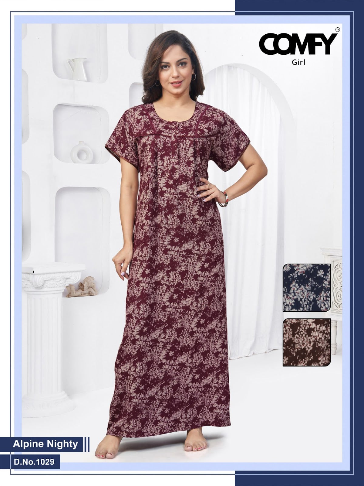 Design 1028-1029 Comfy Alpine Night Gowns Wholesaler