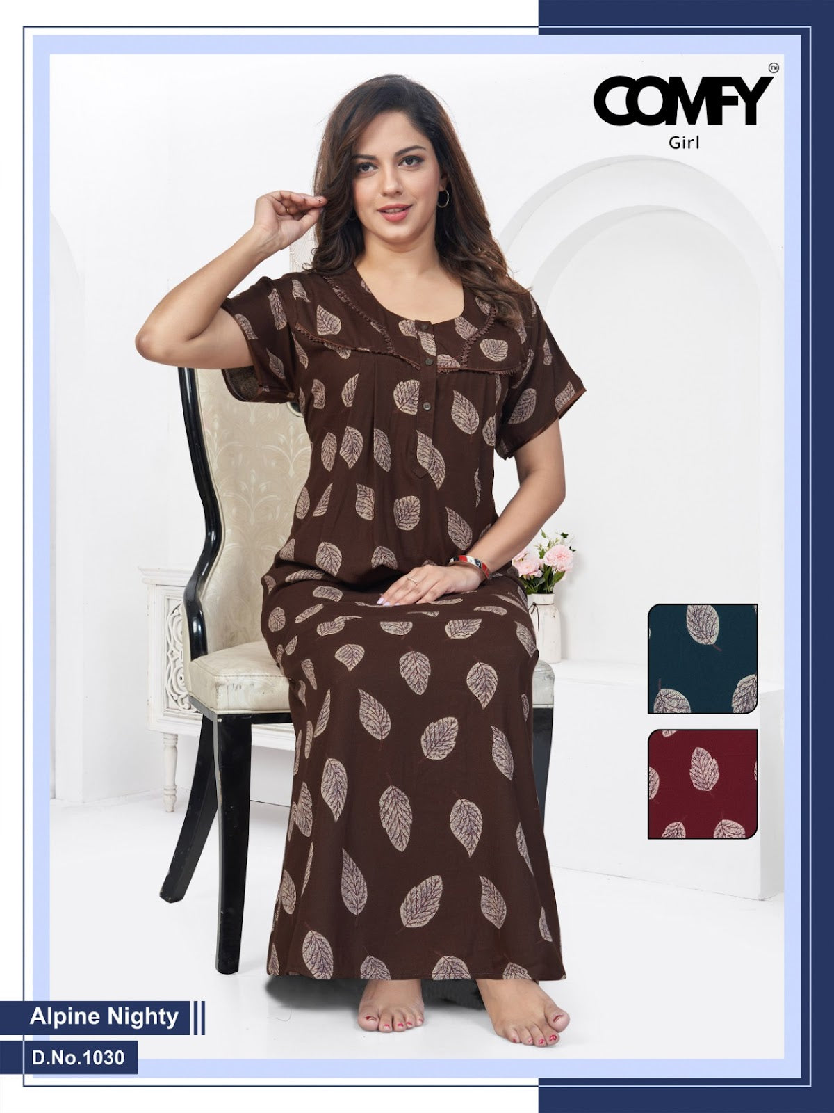 Design 1030-1031 Comfy Alpine Night Gowns Wholesale Rate