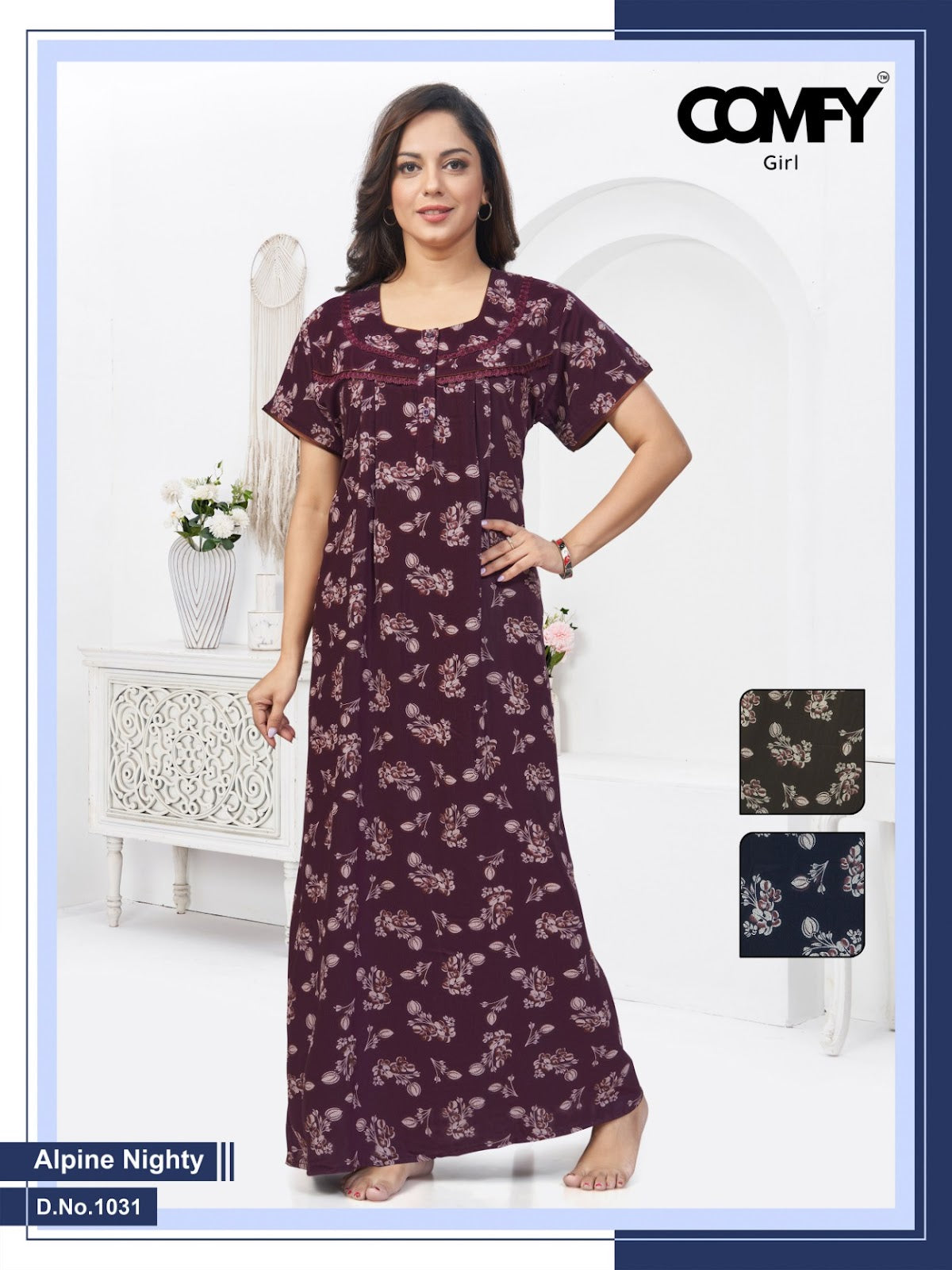 Design 1030-1031 Comfy Alpine Night Gowns Wholesale Rate