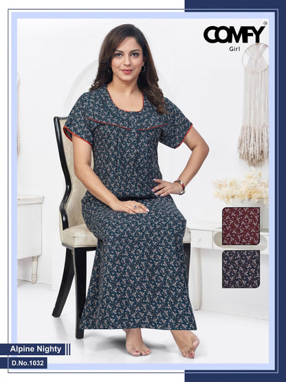 Design 1032-1033 Comfy Alpine Night Gowns Manufacturer Ahmedabad
