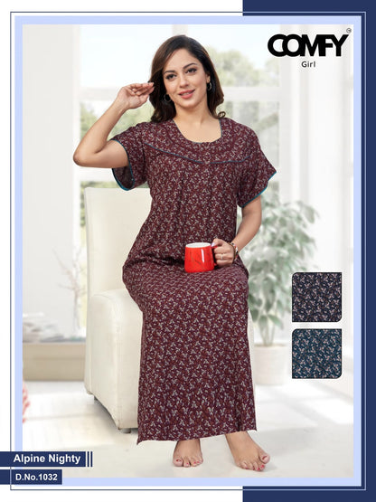 Design 1032-1033 Comfy Alpine Night Gowns Manufacturer Ahmedabad