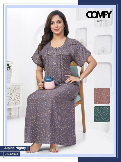 Design 1032-1033 Comfy Alpine Night Gowns Manufacturer Ahmedabad