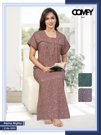 Design 1032-1033 Comfy Alpine Night Gowns Manufacturer Ahmedabad