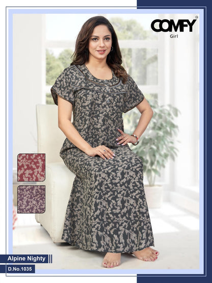 Design 1034-1035 Comfy Alpine Night Gowns Supplier Ahmedabad