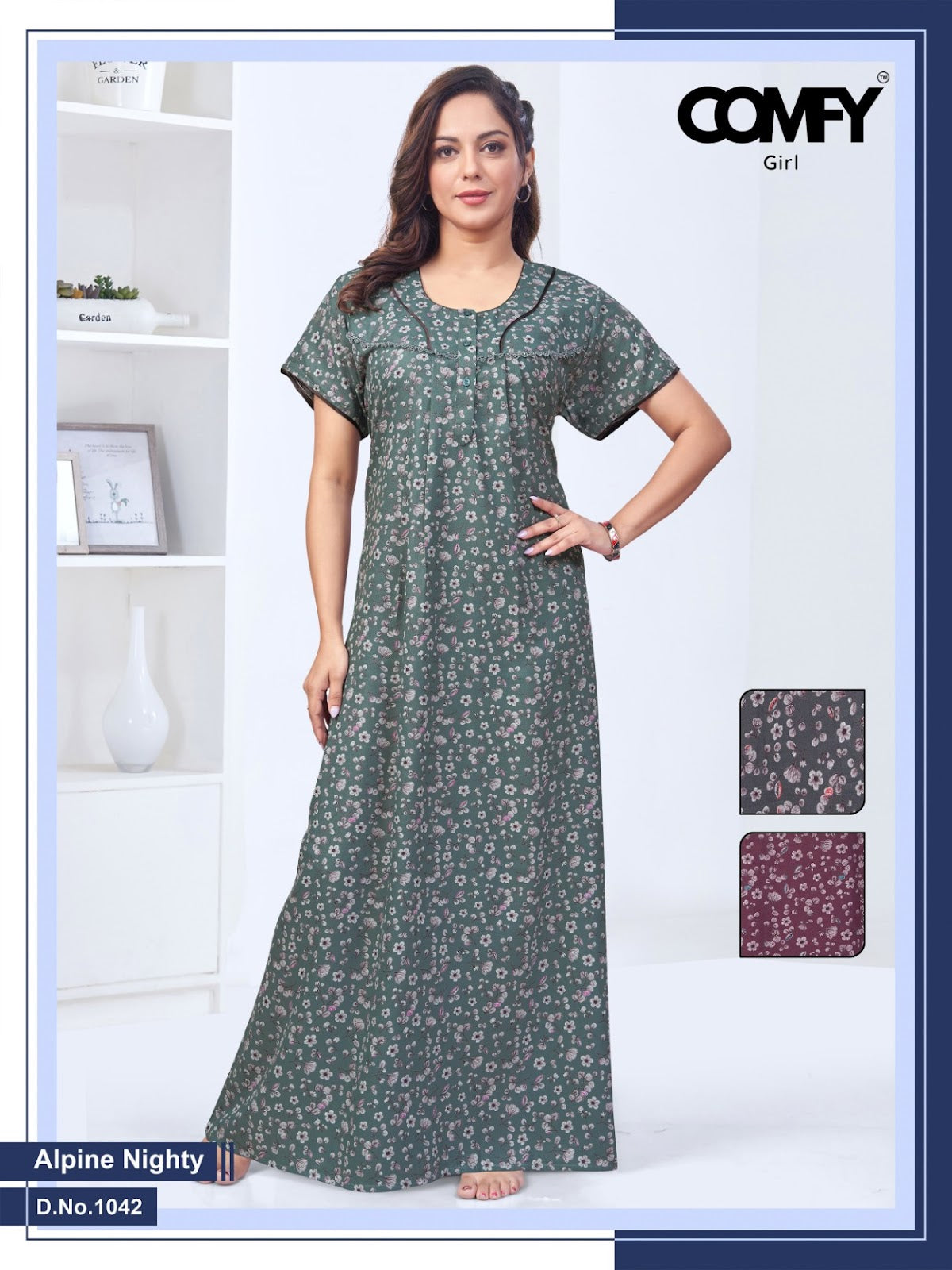 Design 1040-1042 Comfy Alpine Night Gowns Wholesale Price