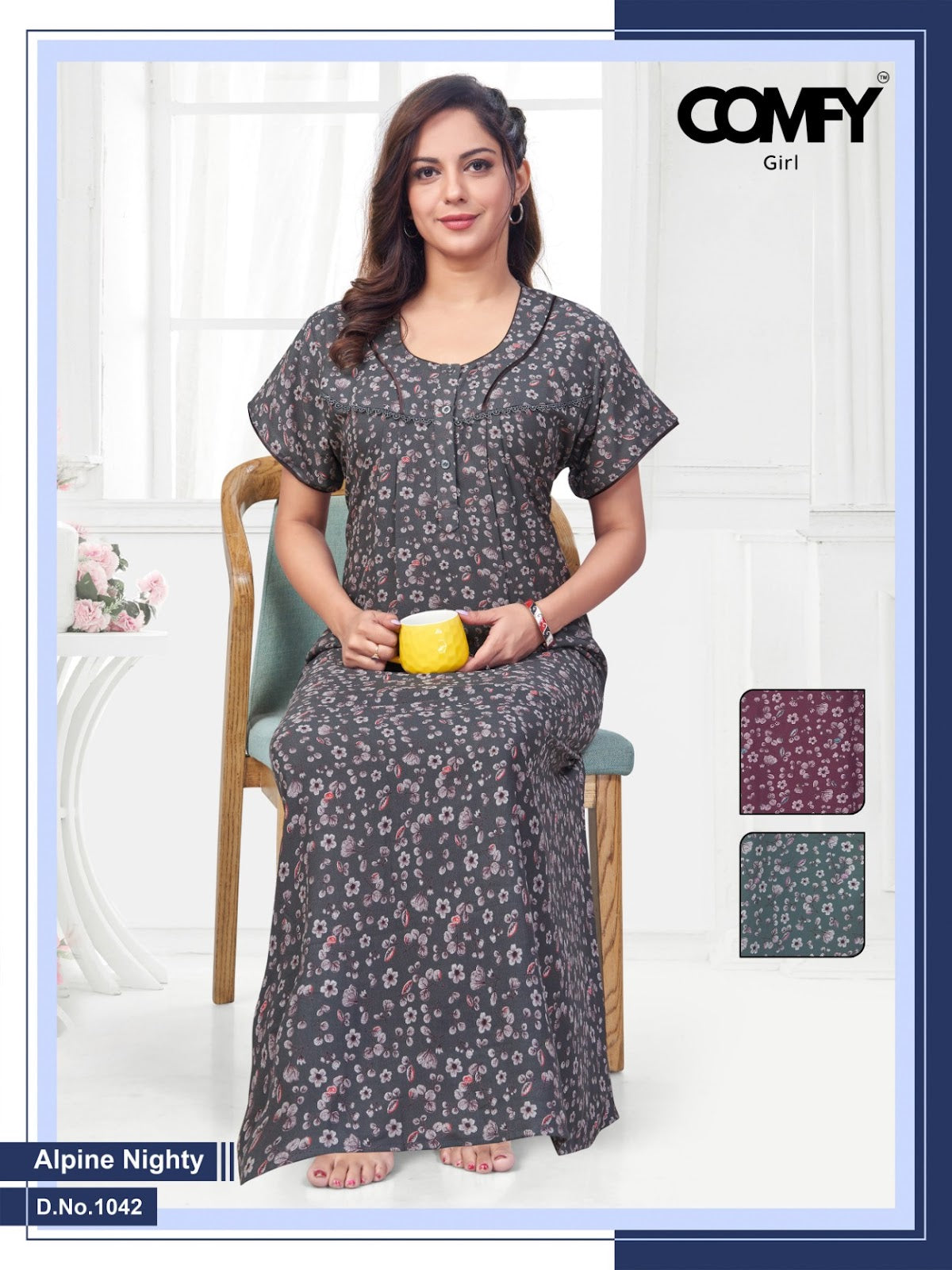 Design 1040-1042 Comfy Alpine Night Gowns Wholesale Price