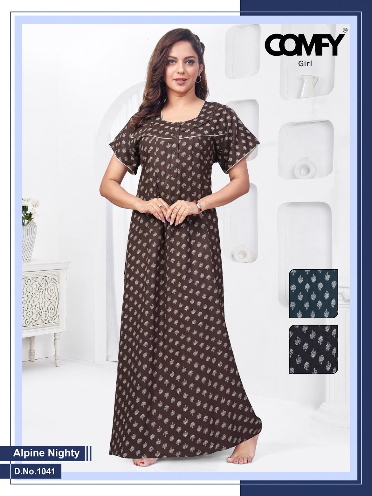 Design 1040-1042 Comfy Alpine Night Gowns Wholesale Price