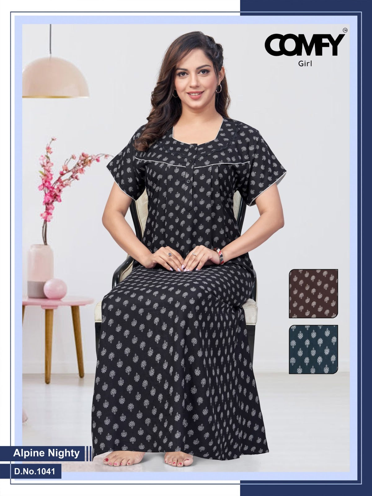 Design 1040-1042 Comfy Alpine Night Gowns Wholesale Price