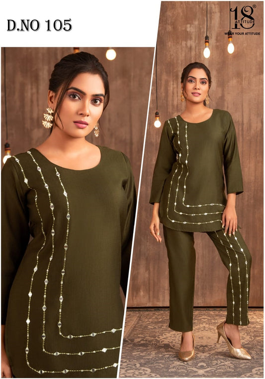 Design 105 18 Attitude Vatican Co Ord Set Manufacturer Ahmedabad