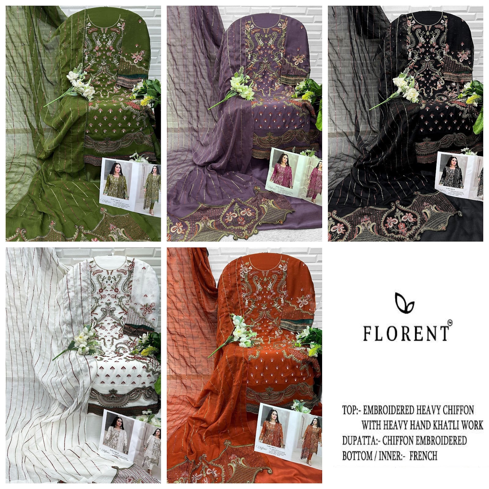 Design 1063 Florent Chiffon Pakistani Salwar Suits Manufacturer