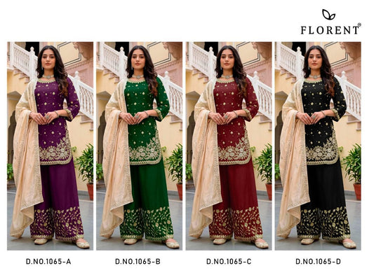 Design 1065 Hit Colors Florent Jimmy Choo Pakistani Readymade Suits Wholesaler Gujarat