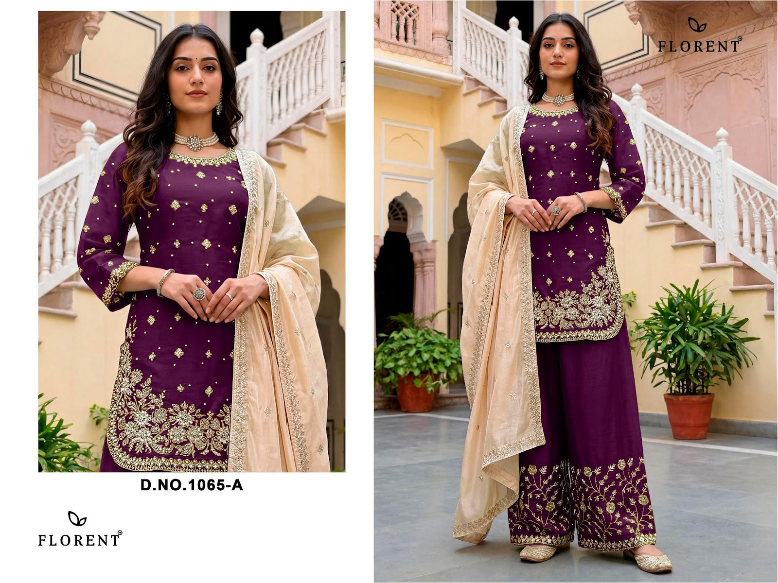 Design 1065 Hit Colors Florent Jimmy Choo Pakistani Readymade Suits Wholesaler Gujarat