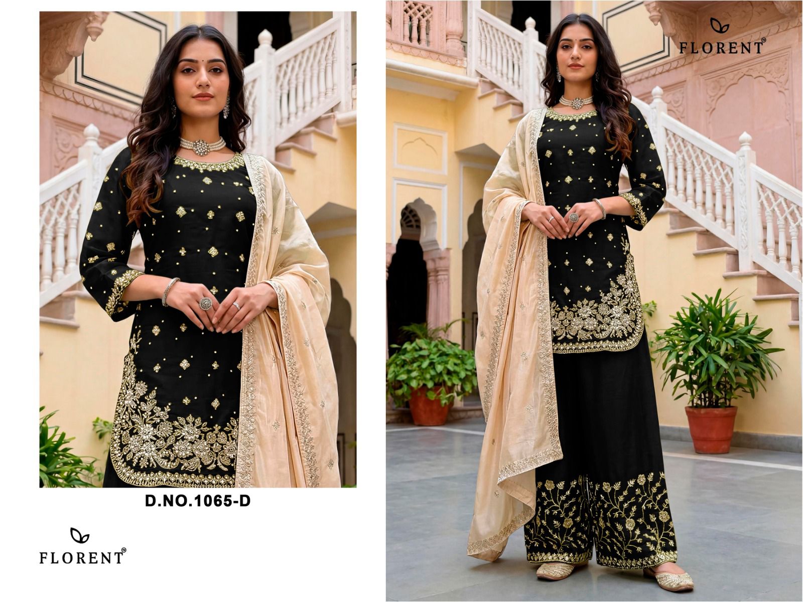 Design 1065 Hit Colors Florent Jimmy Choo Pakistani Readymade Suits Wholesaler Gujarat