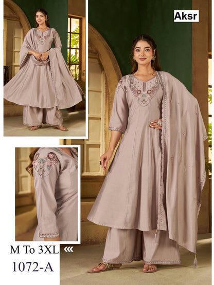Design 1072 Aksr Roman Readymade Anarkali Suits Exporter