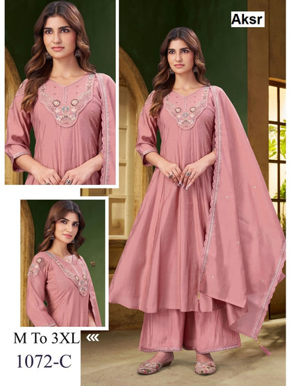 Design 1072 Aksr Roman Readymade Anarkali Suits Exporter