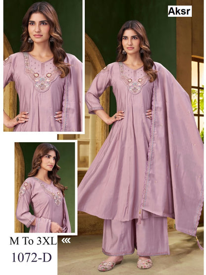 Design 1072 Aksr Roman Readymade Anarkali Suits Exporter