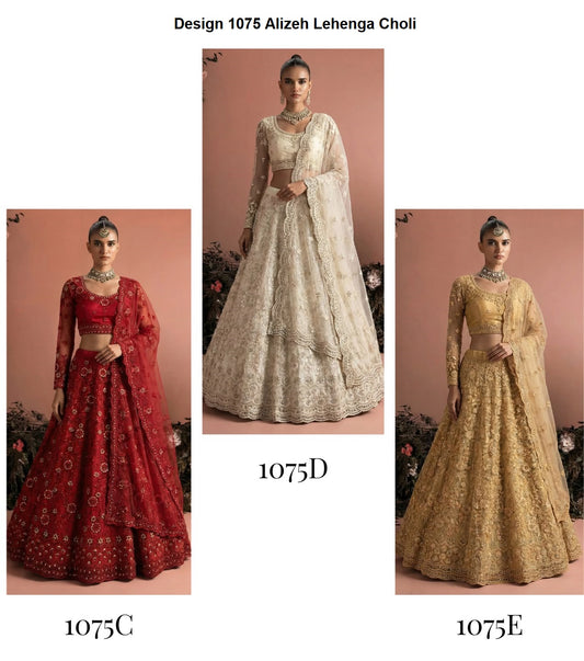 Design 1075 Alizeh Butterfly Net Lehenga Choli Supplier India