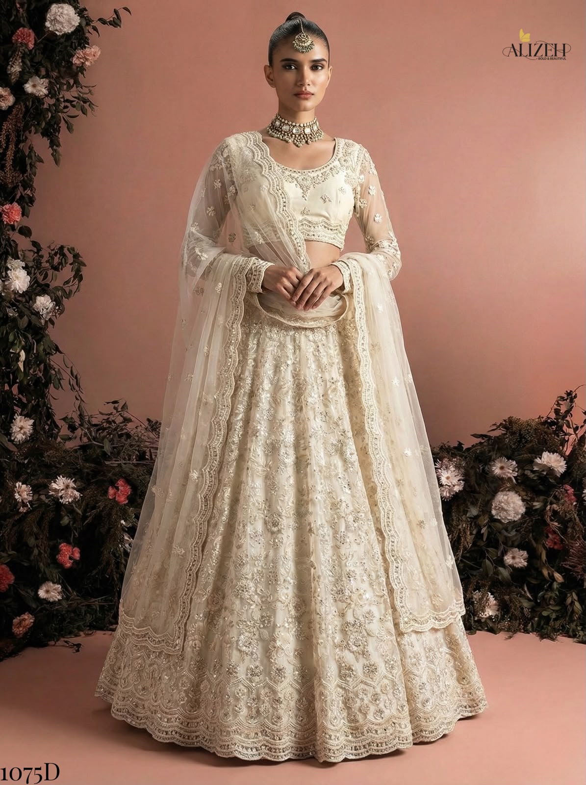 Design 1075 Alizeh Butterfly Net Lehenga Choli Supplier India