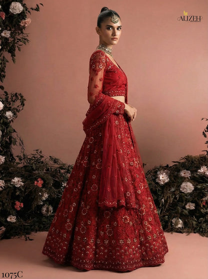 Design 1075 Alizeh Butterfly Net Lehenga Choli Supplier India