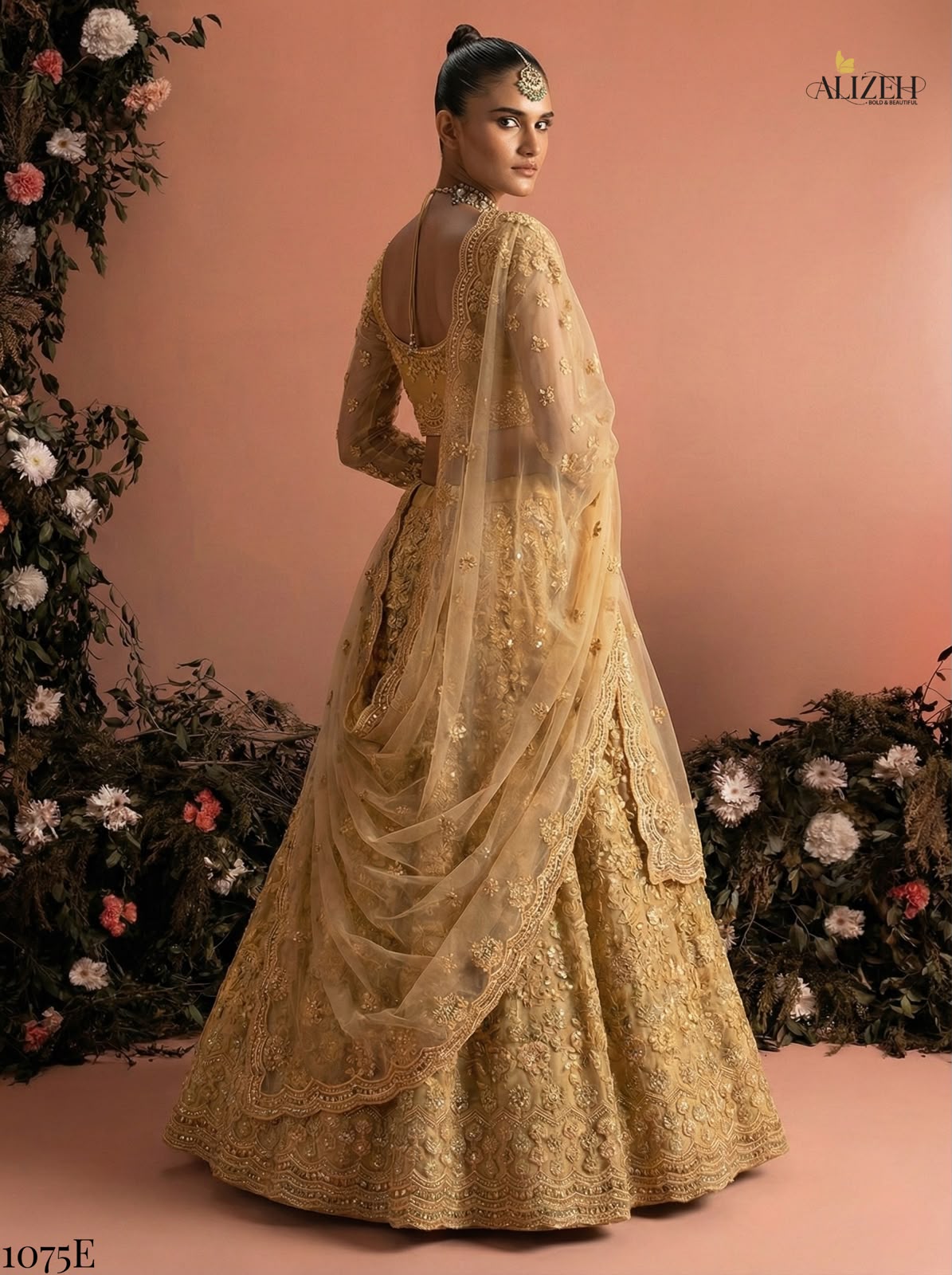 Design 1075 Alizeh Butterfly Net Lehenga Choli Supplier India