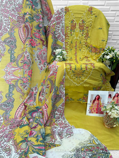 Design 1077 Abcd Florent Cambric Cotton Pakistani Salwar Suits Wholesaler India