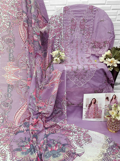 Design 1077 Abcd Florent Cambric Cotton Pakistani Salwar Suits Wholesaler India