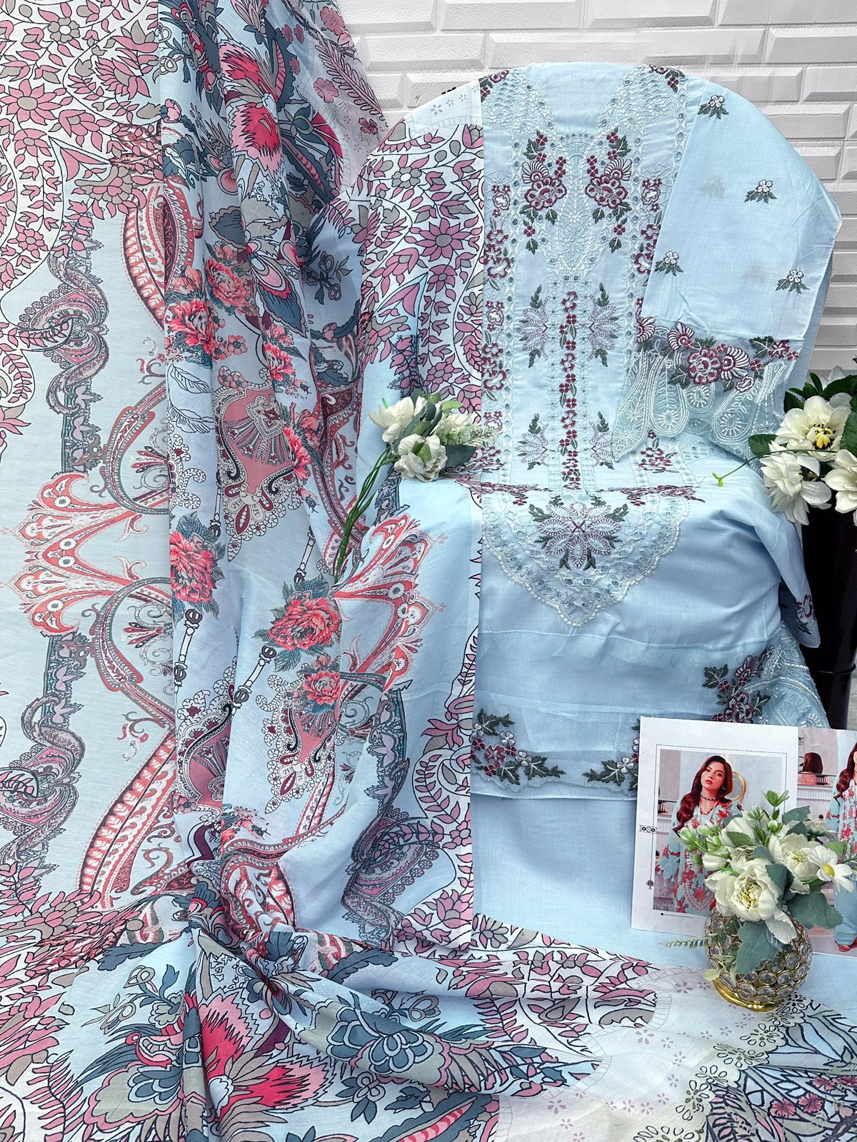 Design 1077 Abcd Florent Cambric Cotton Pakistani Salwar Suits Wholesaler India