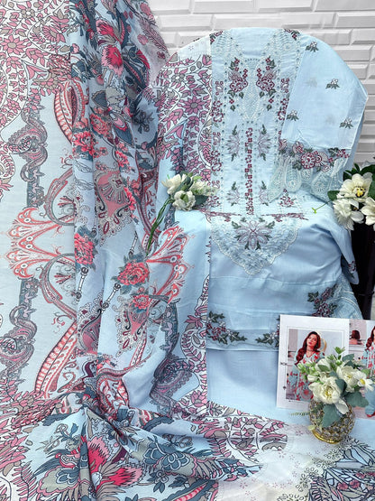 Design 1077 Abcd Florent Cambric Cotton Pakistani Salwar Suits Wholesaler India