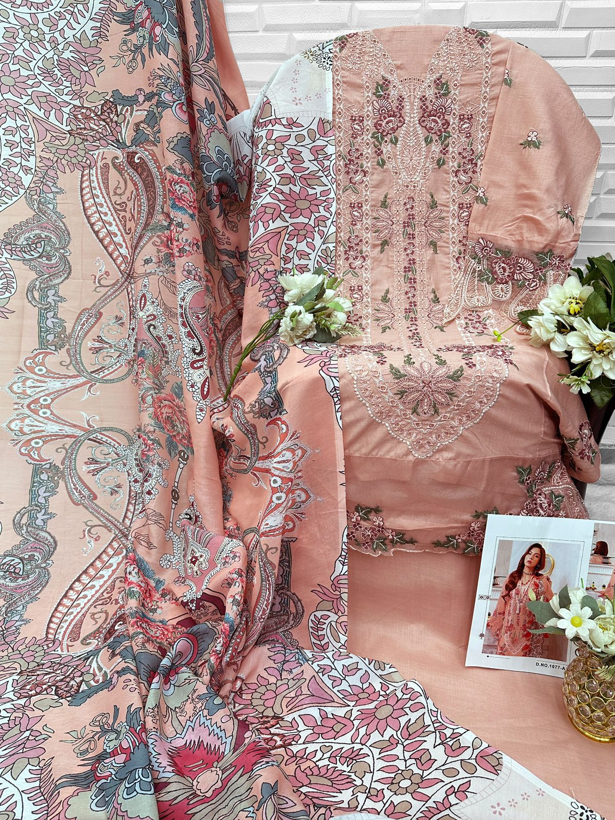 Design 1077 Abcd Florent Cambric Cotton Pakistani Salwar Suits Wholesaler India